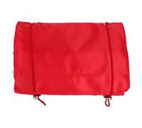 YUANKEECE for Makeup Bag, Detachable Cosmetic Organizer with Metal Strap Buckle, Color Block Webbing, 3D Suspension, Transparent Mesh, High Density Nylon Fabric for Travel Storage (Red)