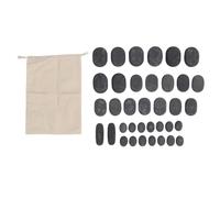 YUANKEECE Hot Stone Massage Set for Professional and Home Spa Use, 36PCS Basalt Stones for Muscle Relaxation, Heat Retention, Therapeutic Massage, Stress Relief, Improved Circulati