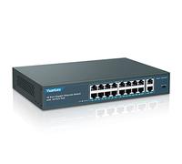 YuanLey 18 Port Gigabit PoE Switch, 16 PoE+ Port 1000Mbps, 2 Gigabit Uplink, 250W 802.3af/at, Metal Desktop/Rackmount, Unmanaged Plug and Play Network Switch