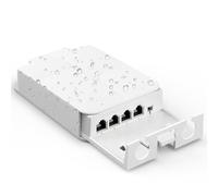 YuanLey 4 Port Outdoor PoE Extender 1 in 3 Out, IEEE 802.3af/at Mini 4 Channel PoE Repeater IP66 Waterproof, Vlan, Extend 250m(Total 350m), Wall Mount Passthrough POE Amplifier, Plug and Play