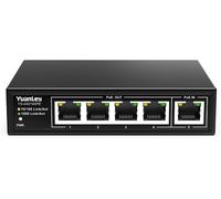 YuanLey 5 Port Gigabit PoE Extender with 4 PoE Outputs, IEEE 802.3af/at/BT Mini