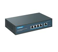 YuanLey 5 Port Gigabit PoE Switch with 4 Port PoE+, 802.3af/at 78W Built-in Power, Fanless Metal Unmanaged Plug & Play