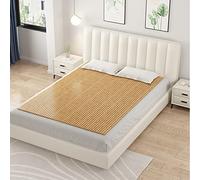 YuanLiuBaiHuo Bamboo Bed Support Slats, Foldable Bed Base Mat Pad, Customizable (WxL: 0.6x1M, 24x39in), Natural Bamboo