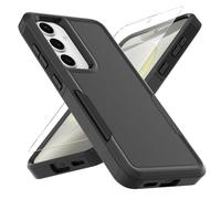 yuanming for Galaxy S25 Case, [Military Grade Drop Tested] with Screen Protector, Dual Layer Protective Heavy Duty Cell Phone Cover Non-Slip Shockproof Case for Samsung Galaxy S25 (Black)