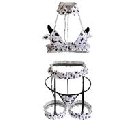 YUANMO Cute Anime Cow Character Roleplay Lingerie Mini Bikini 5 Piece Set Sexy Maid Costume