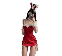 YUANMO Sexy Bunny Costume Anime Character Roleplay Lingerie Cute and Sweet Plush Outfit with Rabbit Ears