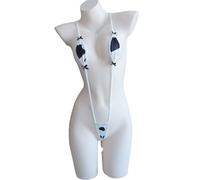 YUANMO Ultimate Women's Bodysuit Lolita-Style Cute Bra and Panty Set Anime Cosplay Cow Swimsui