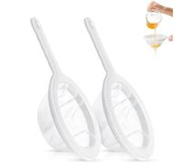 Yuannee 200/400 Mesh Strainer,2 PCS Fine Mesh Sieve Mesh Strainer Nylon Sieve with Handle Reusable Sieve Food Sieve Plastic Sieve Small Sieve Fine Mesh for Filtering Coffee Tea Juice
