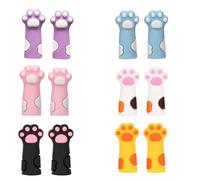 Yuannee Cat Paw Knitting Needle Stoppers,12 PCS Silicone Knitting Needle Point Protectors Cute Needle Minder for Small to Large Knitting Needles Durable Knitting Accessories Crochet Supplies