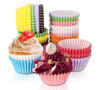Yuannee Cupcake Baking Cases,500 PCS Colourful Cupcake Cases Muffin Cases Greaseproof Cupcake Cases Baking Cups Fairy Cake Cases Mini Truffle Cases for Christmas Birthday Wedding Party