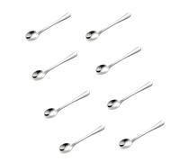 Yuannee Dessert Spoon,8 Pcs Stainless Steel Teaspoons Set Mini Size 9.5cm Spoons Cute Small Stainless Steel Spoon Reusable Durable Rust-Proof Comfortable Handle Round Edge for Yogurt Coffee Tea