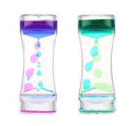 Yuannee Liquid Sensory Timer for Autism,2 PCS Motion Pack Liquid Bubble Timer Sensory Hourglass Fidget Toy with Visual Bubble Hourglass for Kids Adults ADHD Stress Relief Anxiety