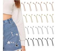 Yuannee Pant Waist Tightener,24PCS Waist Expanders Reusable Pants Clips to Tighten Waists Adjustable Waists Buckle Clips Tightener Loose Jeans Pants Clips for Adjust Trousers Waistband