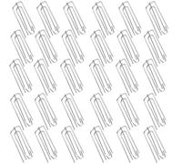 Yuannee Pinch Pleat Curtain Hooks,30 PCS Stainless Steel Header Tape Pins Curtain Hooks Metal Triple Pleat Silver Curtain Hooks Drapery Pin Hooks Long Metal Curtain Hooks for Shower Curtains
