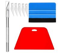 Yuannee Wallpaper Smoothing Tool Kit,8 PCS Vinyl Wrap Tools Squeegee Cutter Professional Wallpaper Hand Tool Window Tint Application Set for Self-Adhesive Filmb Vinyl Backsplash Tile Car Wrapping