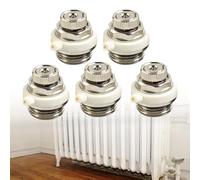 Yuanpgky 1/2" Automatic Air Vent Auto Cut-off Self Bleeding Radiator Valve for Heating System with 3 Operating Modes, Energy Saving Design(5pcs)