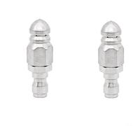 Yuanpgky 1/4 Inch Quick Connect Drain Cleaning Nozzle, One Forward and Six Rear High Pressure Jets fit for Sewer Pipe Unclogging and Debris Removal(2 Pcs)