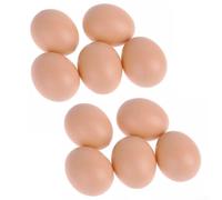 Yuanpgky 10 Pack Of Fake Chicken Eggs Wooden Eggs,Lightweight Faux Chicken Eggs Made From Safe, Material