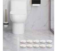 Yuanpgky 10 Pack White Plastic Toilet Seat Hinge Screw Covers, Waterproof Anti-Rust Decorative for Bathroom Fixtures, 50mm 60mm 65mm Compatible with Various Toilet