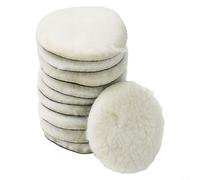 Yuanpgky 10 Pcs Woolen Polishing Pads for Car Polisher - 3/4/5/6/7 Inch Heavy Cut Buffer Pads Compatible with Rotary Tools, Auto Detailing & Finishing(5inch)