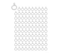 Yuanpgky 100 Pcs Transparent Elastic Pellet Bait Bands for Carp and Coarse Fishing Tackle with 3 Sizes (S, M, L)(M)