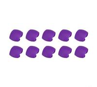 Yuanpgky 10PCS Silicone Cable Clips for Wire, Headphone & USB Charger Organizer - Desk Tidy Cord Management with Cord Protector, 3.2 x 2.5 x 1.3 cm,(Purple)