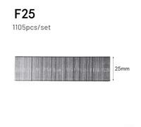Yuanpgky 1105pcs Galvanized Carbon Steel Brad Nails for F10/F15/F20/F25/F30 Nail, 10mm/15mm/20mm/25mm/30mm Sizes for DIY Home, Gardening and Woodworking Projects(F25)