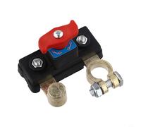 Yuanpgky 12V Car Battery Cut Off Switch Disconnect Isolator with Knob Control Compatible with for Cars, Trucks, RVs and Boats - Black Plastic and Copper Construction