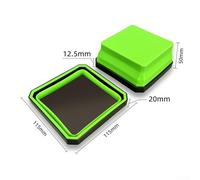 Yuanpgky 2-Pack Magnetic Silicone Tray Set Foldable Organizers for Small Parts Storage with Strong Magnets for Toolboxes, DIY Projects, Mechanics and Home Repairs in(Green)