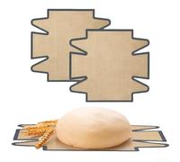 Yuanpgky 2 Pcs Silicone Bread Loaf Pan Liners Non- Baking Mats with Wide For Easy-Grip Handles, Heat Resistant from -40°C to 260°C, Reusable and Dishwasher Safe Round