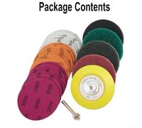 Yuanpgky 21PCS 3 Inch Polishing Pad Kit for Car Headlight Restoration - Waterproof Sanding Discs and Buffing Pads with Sponge, Scrubber, and Drill Adapter, Compatible