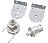 Yuanpgky 28mm/32mm Plastic Roller Blind Fittings Kit with Beaded Chain, Screws, Safety Kit, Suitable for 28mm & 32mm Tubes, Side, Top, Face, Inside, Outside Mounting, Heavy-Duty, Durable, White