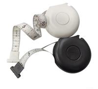 Yuanpgky 2M Retractable Body Measuring Tape with Noise Elimination Design for Sewing and Tailoring in White and Black(White)