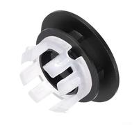 Yuanpgky 2Pcs 22.5mm Sink Trim Overflow Cover for Round Black For Ring Hole Insert, ABS Plastic Bathroom Basin Accessory