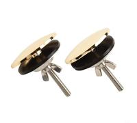Yuanpgky 2PCS Stainless Steel Kitchen Sink Hole Cover with Rubber Gasket, Compatible with 12-49mm Basin Holes, For Easy Installation No Tools Required for Kitchen Sink(Gold)