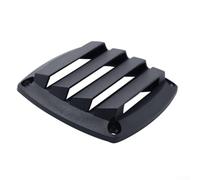 Yuanpgky 2x 3 Inch Black Louvered Marine Boat Air Vents for Yacht Hull Ventilation with Weather Resistant Plastic Construction(Black)