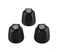 Yuanpgky 3-Piece Black Shower Knob Replacement Set for Bathtub Shower Handles with Hot/Cold/Diverter Functions
