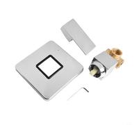 Yuanpgky 3 Way Shower Diverter Valve, Solid Brass Shower Diverter, Wall Mounted Hot Cold Water Mixing Valve Brass Concealed Shower Mixer Single Handle Square (Silver)