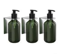 Yuanpgky 300ML Wall Mounted Manual Soap Dispenser Bottle for Shampoo Conditioner Shower Gel Body Wash with Plastic Stainless Steel Construction(3PCS)