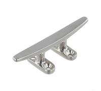 Yuanpgky 316 Stainless Steel Mirror Polished Four Hole Flat Top Boat Mooring Cleat Compatible with for Yachts and Marine Applications(4 IN)