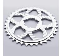 Yuanpgky 34T/36T For Bike Chainring for Direct Mount Crankset 7075 Aluminium Alloy Wide-Narrow Tooth Design Compatible with 8-12 Speed(Silver 36T)