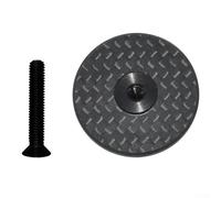 Yuanpgky 3K Carbon Fiber Headset Top Cap Stem Cover for 1-1/8" Road and Bikes, Superlight Carbon & Ti Screw Set, 32mm Diameter 10g(3K matte cap + screw)