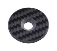 Yuanpgky 3K Carbon Fiber Headset Top Cap Stem Cover for 1-1/8" Road and Bikes, Superlight Carbon & Ti Screw Set, 32mm Diameter 10g(3K UD cap)
