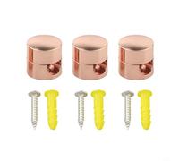 Yuanpgky 3pcs Metal Cable Ties Wire Organizer, Aluminum Cord Holder Anchors for Desk and Wall Mount, Compatible with Round and Flat Wires up to 7mm Diameter(rose gold)