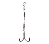 Yuanpgky 3pcs Stainless Steel Treble Hooks for Pike, Perch and Bass For Predator Lure Fishing - 3.5/5.5cm For Stinger Hook Set Compatible with Freshwater Game Fishing(3.5cm)