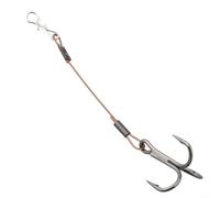 Yuanpgky 3pcs Stainless Steel Treble Hooks for Predator Fishing Pike Perch Bass Lures 3.5/5.5cm Size(5.5cm)