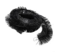 Yuanpgky 4 Meter Gutter Guard Brush for Leaf Protection, Stainless Steel Wire Bristles, Fits 100mm Gutters, for Roof Downpipe Clog Prevention