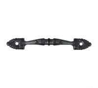 Yuanpgky 4-Pack Black Antique Cast Iron Cabinet Door Pull Handle for Kitchen Cupboard, Shed and Gate, Large Size 140mm Length(Large)