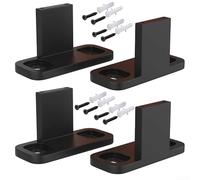 Yuanpgky 4 Pcs Barn Door Guide Adjustable Sliding Floor Parts Carbon Steel Anti Swinging Hardware for Home Improvement and Building Doors