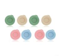 Yuanpgky 48mm Silicone Milk Bottle Lids, Reusable Colourful Set for Stanpac and Libbey Glass Bottles Leakproof Microwave Dishwasher Safe(8pcs)